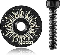 Vista 10 de 1 1/8 pulgadas Auriculares de bicicleta tapa superior cubierta con perno de aluminio MTB Bike Headset cubierta vástago