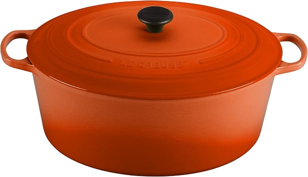 Le Creuset Enameled Cast Iron Signature Oval Dutch Oven, 15.5 qt., Flame