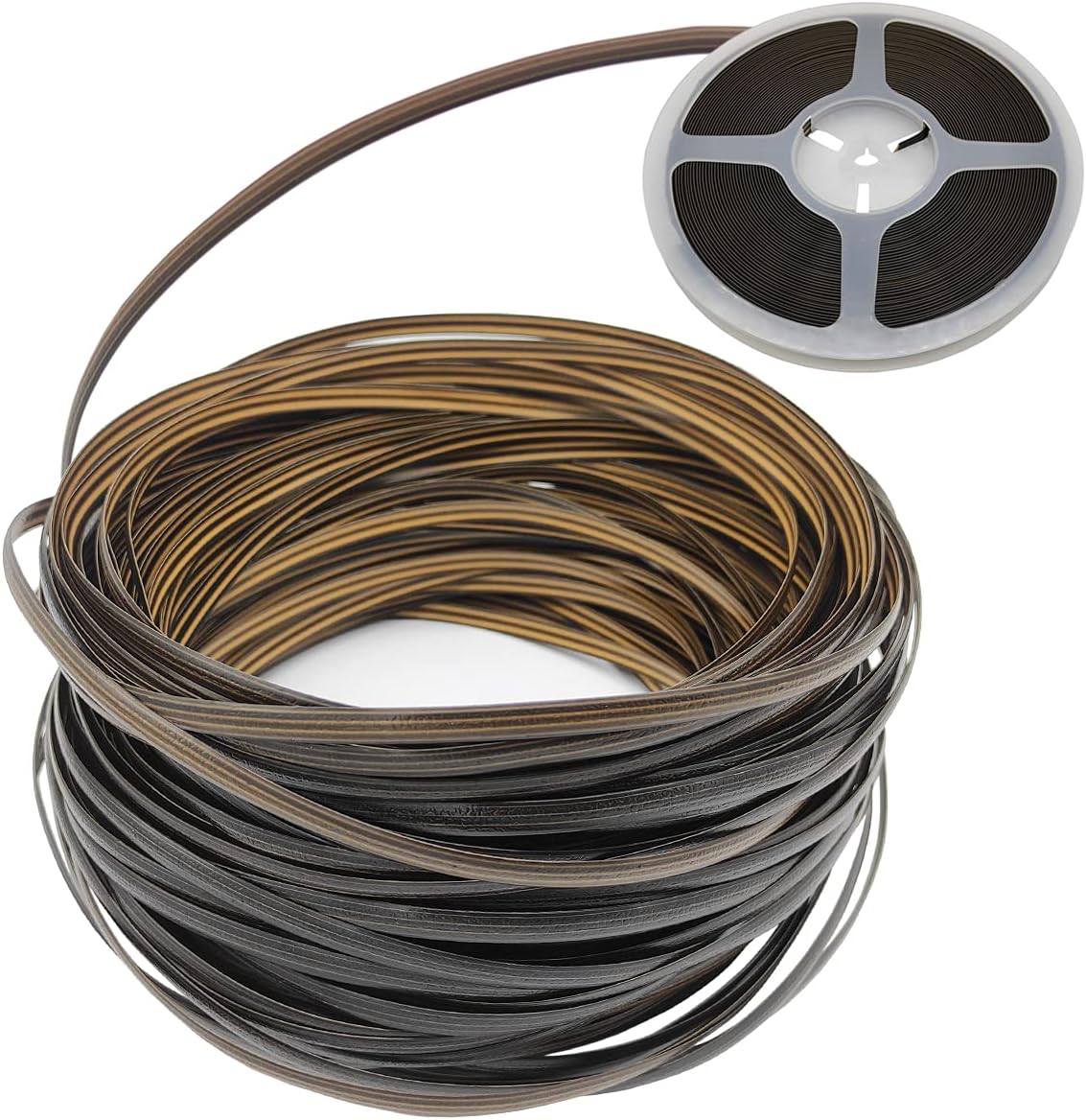 RNY Rattan Repair Basket Poly Rattan Basket for Knitting and Repairing Rattan Chair (Brown Gradient, 60ft)