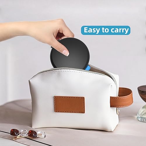 Miniatura 5 de BVN Taza de baño de dentadura a prueba de fugas para viajes, taza de dentadura para remojar dentaduras, estuche de limpieza retenedor con colador