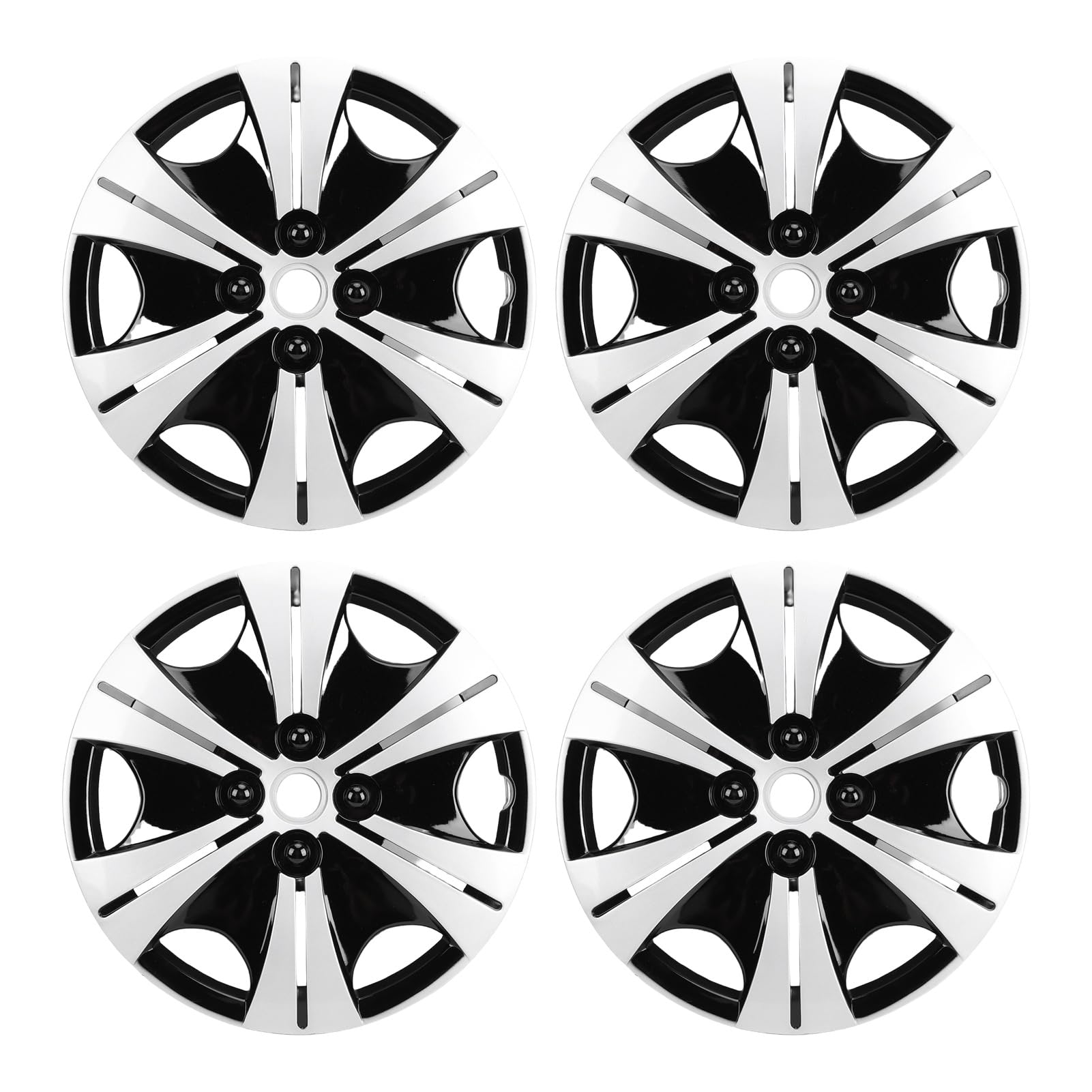 Sxhlseller Copricerchi di Ricambio da 15 Pollici, Confezione da 4, Copricerchi Universali R15 per Auto Camion SUV, Copricerchioni a Scatto da 15 Pollici, Set di Tappi in PP Resistente per 500 Seat 208
