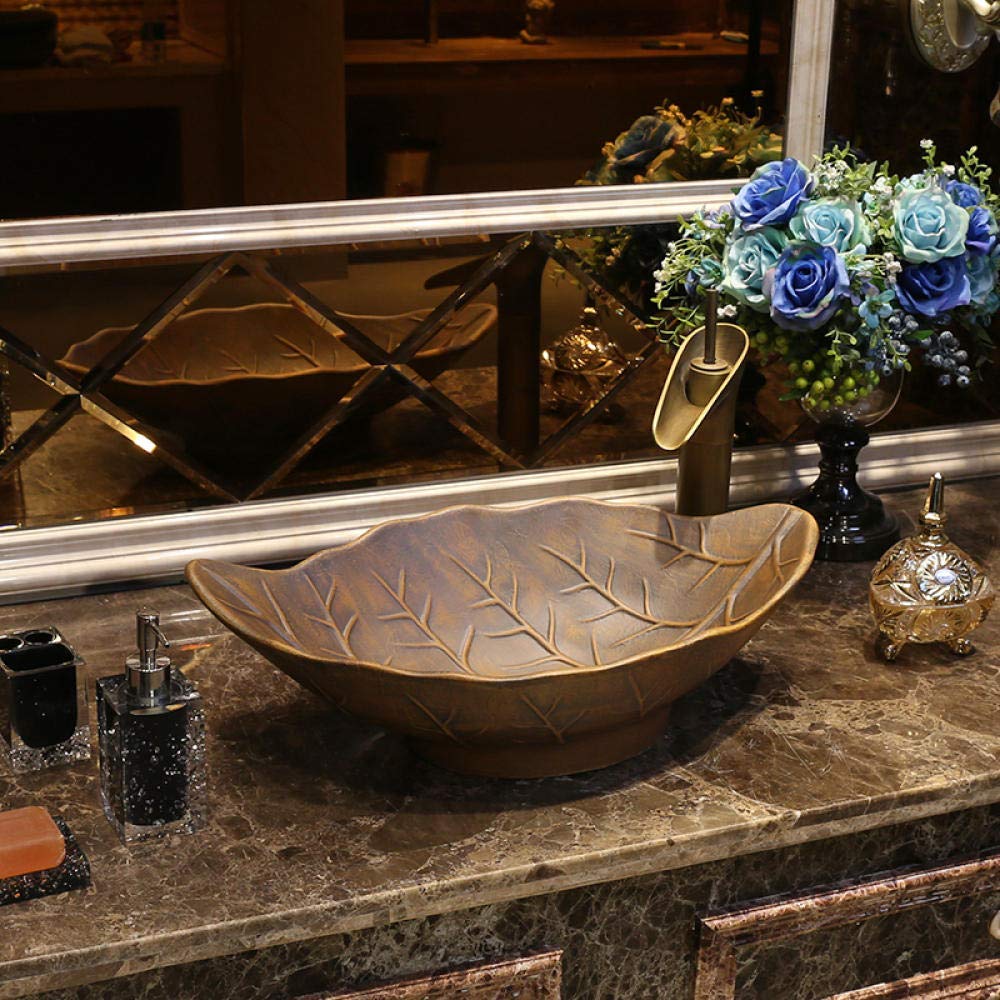 Buy WEHOLY Resin Washbasin Natural Stone Oval Recessed basin oval