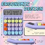 Zeno Purple Calculatrice – Calculatrice de bureau mignon avec gros boutons, 12-Digit, pour l'école, bureau & Accessoires de bureau rose