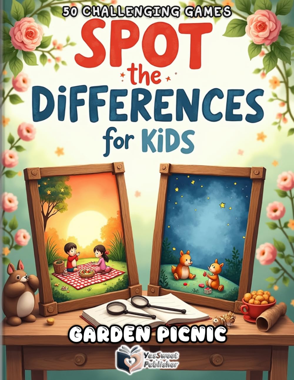 Spot the Differences for Kids | Garden Picnic: 50 Fun Find-the-Difference Puzzles | Observation Challenges and Brain Games for Kids Ages 4-8 (Spot the Differences Adventure Series)