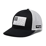 Columbia Unisex PFG Fish Flag Mesh Ball Cap - Mid, Black/Cool Grey, Large/X-Large