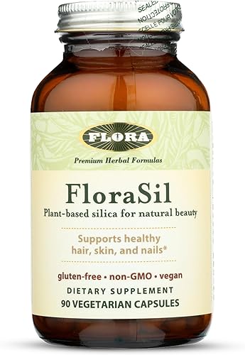 Flora FloraSil 90 cápsulas vegetales - Suplemento de sílice con extracto de cola de caballo para un cabello, piel y uñas saludables* - Apoya la