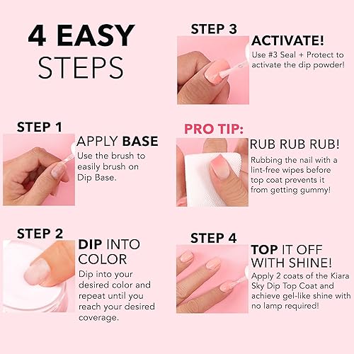 Miniatura 7 de Esmalte de uña en polvo Kiara Sky, The Simple Life D514, 1 onza por Kiara Sky Professional Nails Bebé de los 90,Bee-My-Kini,COTTON KISSES Rosa,color