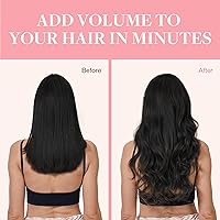 Vista 6 de GOO GOO - Extensiones de cabello humano natural y real con clip para mujer, extensiones de cabello Remy, 12 pulgadas, 3 onzas (85 g), 7