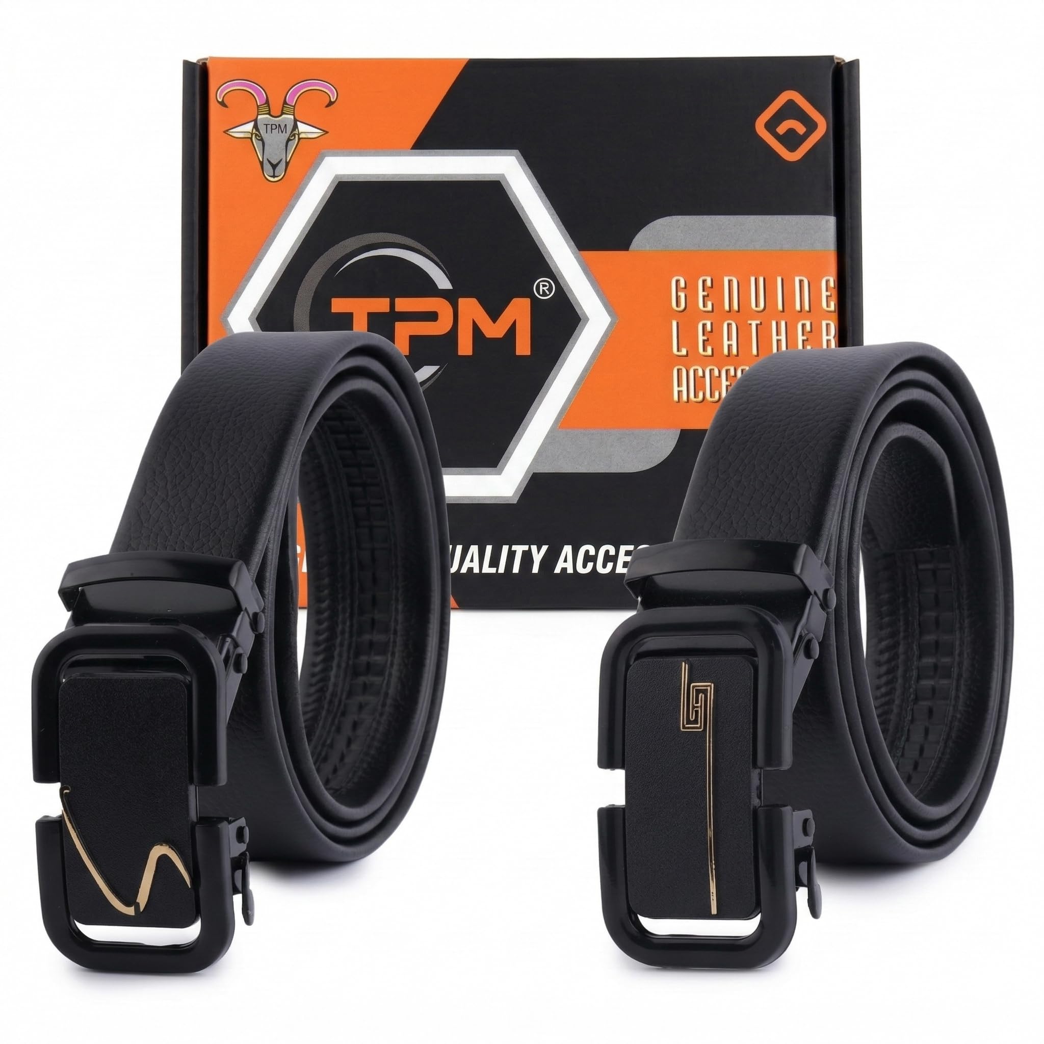 Stylish Combo Belt for Men – Leather & Nylon Belt Set with Premium Buckles | Adjustable Durable Belts for Formal, Casual Wear (Pack of 2)-image-24