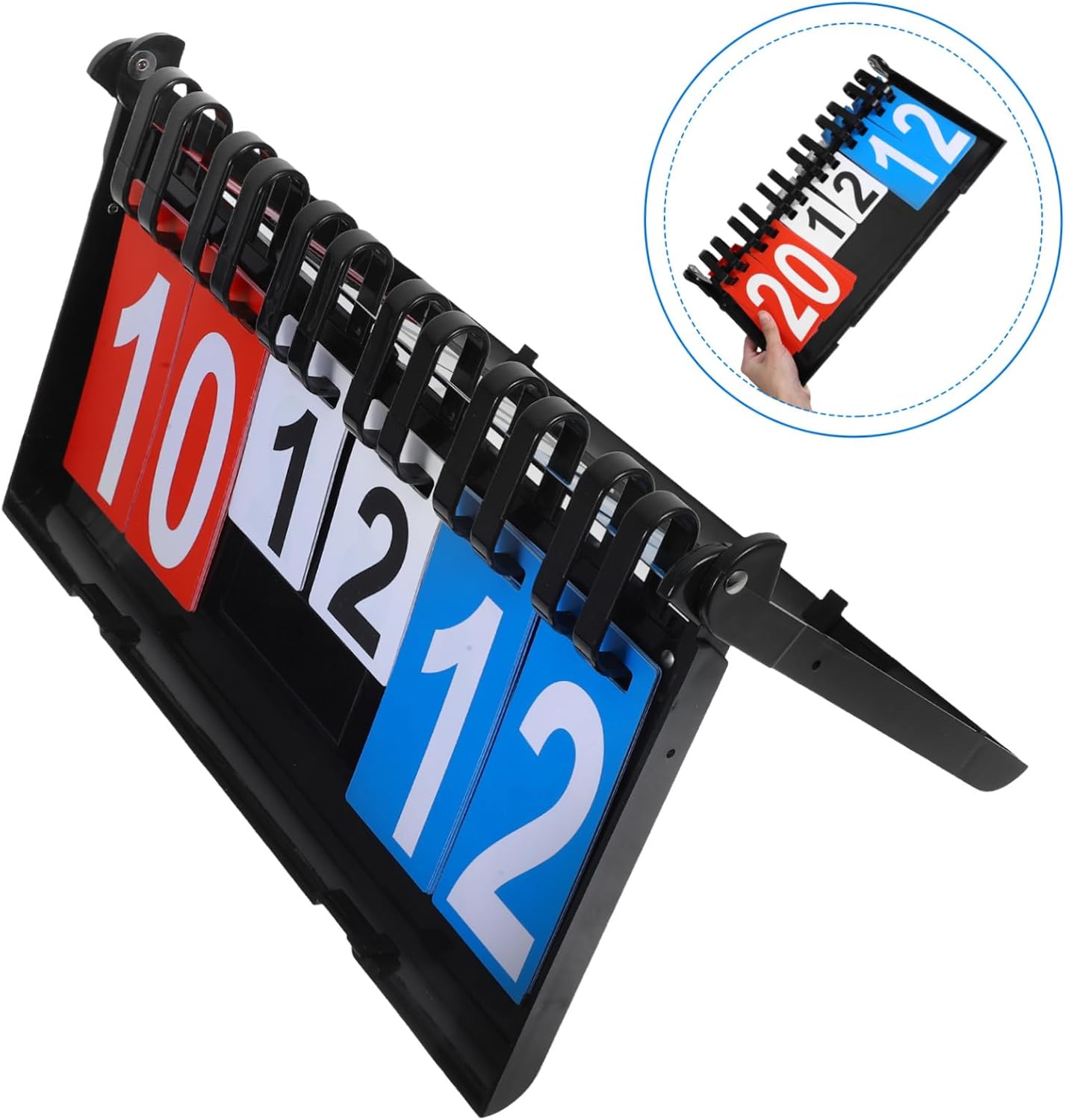 Abaodam Portable Basketball Scoreboard Flip Scorekeeper for Sports Design Easy Operation for Basketball Football Tennis Badminton Games Durable Convenient