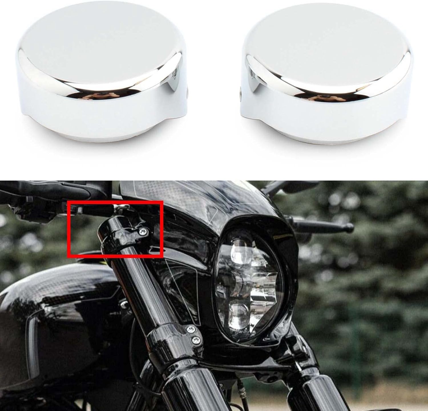 Upper Fork Stem Covers for Harley Softail Breakout FXBR FXBRS 2018-2022