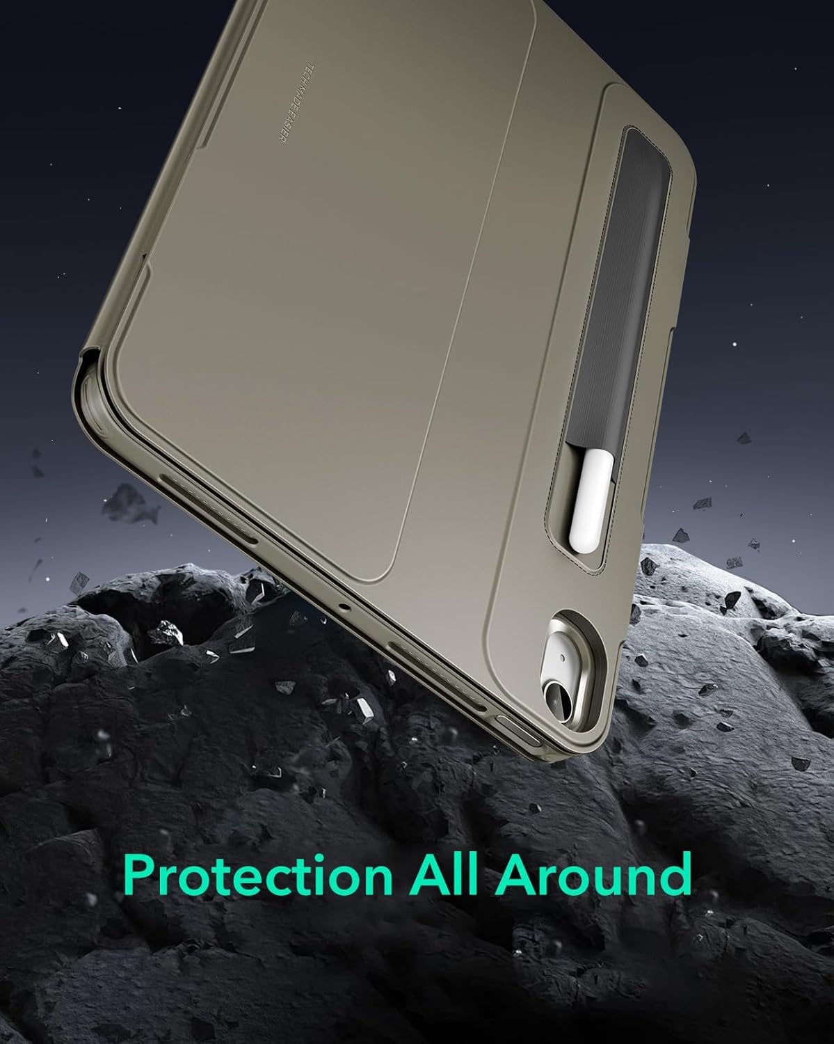 ESR for iPad Air 11 Inch Case M4/M3/M2 (2026/2025/2024), iPad Air 5th/4th Gen Case (2022/2020) 10.9 Inch, Removable Magnetic Cover, Adjustable Portrait/Landscape Stand, 9 Standing Angles, Titanium