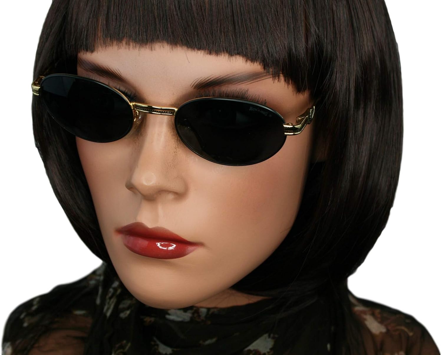 Rolling OCCHIALI DA SOLE UOMO DONNA 681 102 NERO ORO OVALE MADE IN ITALY  VINTAGE : Amazon.it: Abbigliamento