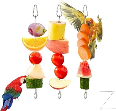 2PCS Squirrel Feeder for Outside, Hanging Corn Cobs Holder for Squirrels Chipmunk