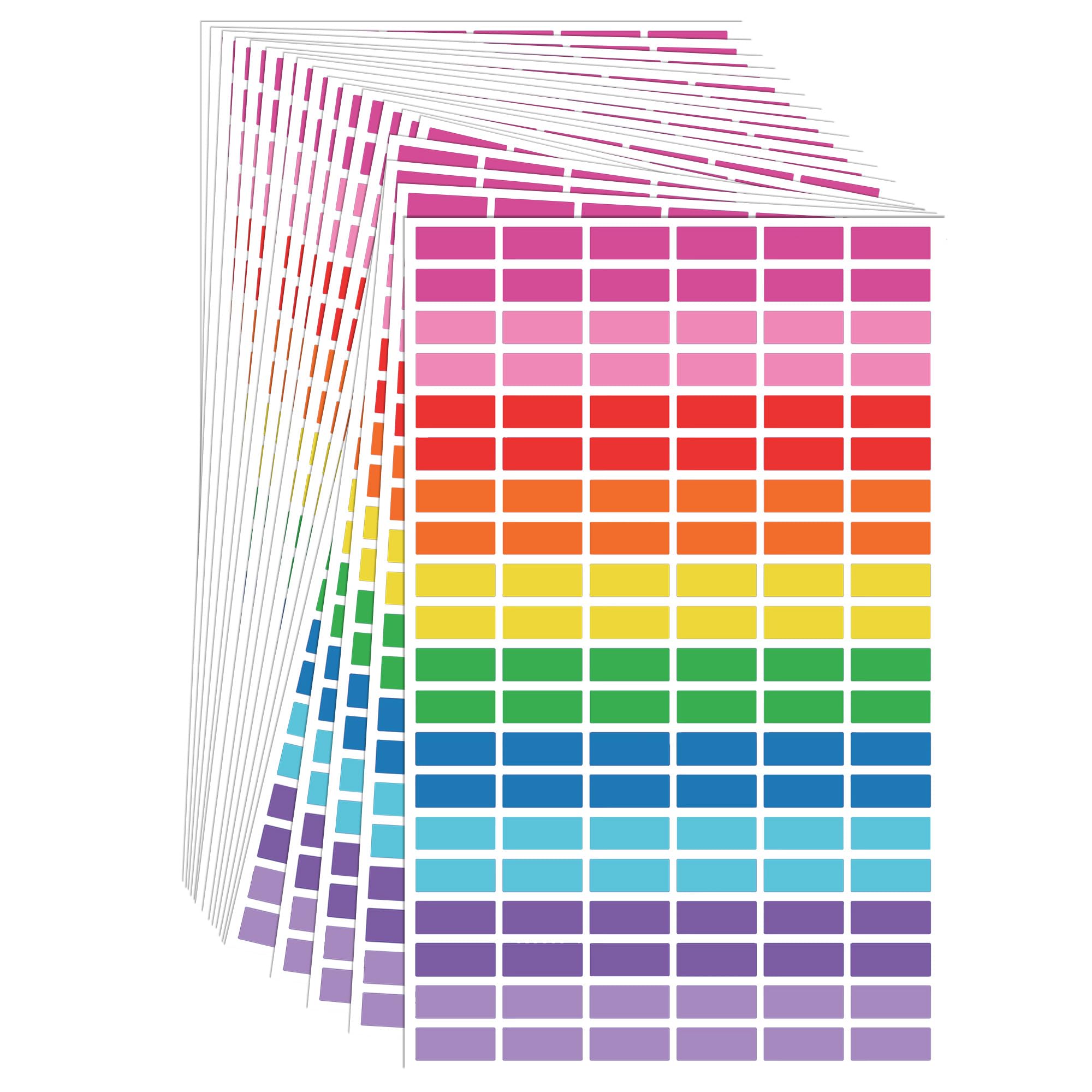 Vuzvuv 3000 Pieces Colored Label Sticker in 10 Colors,1 x 0.4 Inch Self-Adhesive Color Coding Labels for Inventory School Classrooms Offices（Rainbow