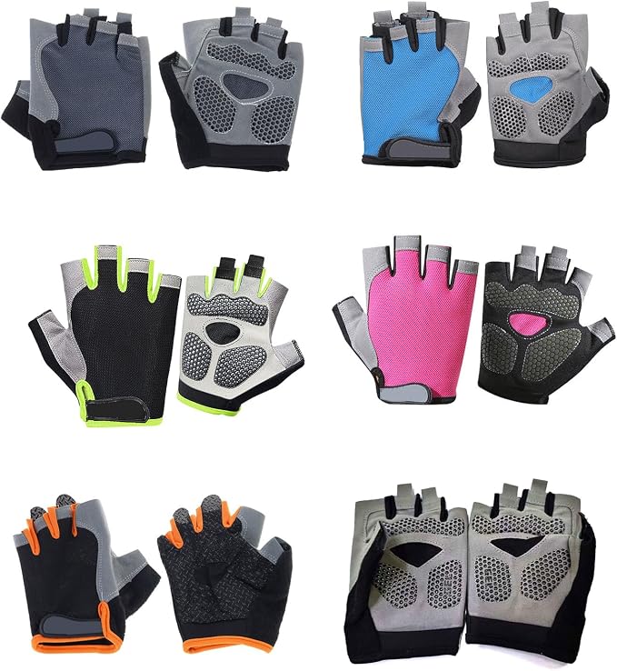 Guantes deportivos de medio dedo para hombres y mujeres, tamaño large miniatura 6
