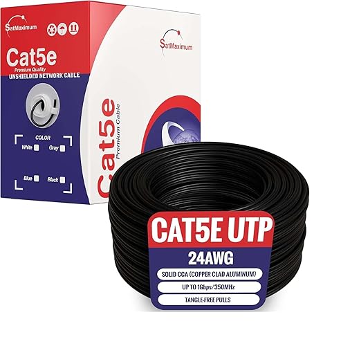 Miniatura 13 de Cables Direct Online Cable Cat5e sólido 24AWG de 1000 pies, UTP Cat5, caja de extracción a granel, alambre de aluminio revestido de cobre (sin