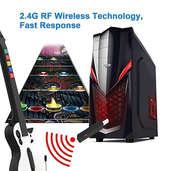 NBCP Gaming Experience Bundle: Wireless Guitar Hero for PC, PS3 & Multi-Platform Racing Wheel