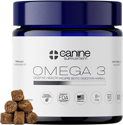 Omega 3 para perros  Aceite de salmón noruego capturado en la naturaleza  Masticables suaves para la piel, el abrigo, las articulaciones y el
