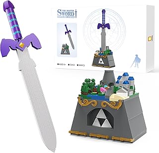 Master Sword Building Kit, Micro Hyrule Castle Building Toys, Perfect BOTW Building Décor Set, Detachable Desktop Decorations, Birthday Gifts for Kids Boys Ages 6+ (388 Pieces)