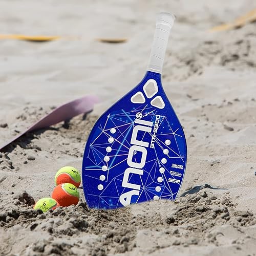 Miniatura 7 de IANONI Raqueta de tenis de playa, superficie de fibra de carbono con núcleo de espuma viscoelástica EVA Flex