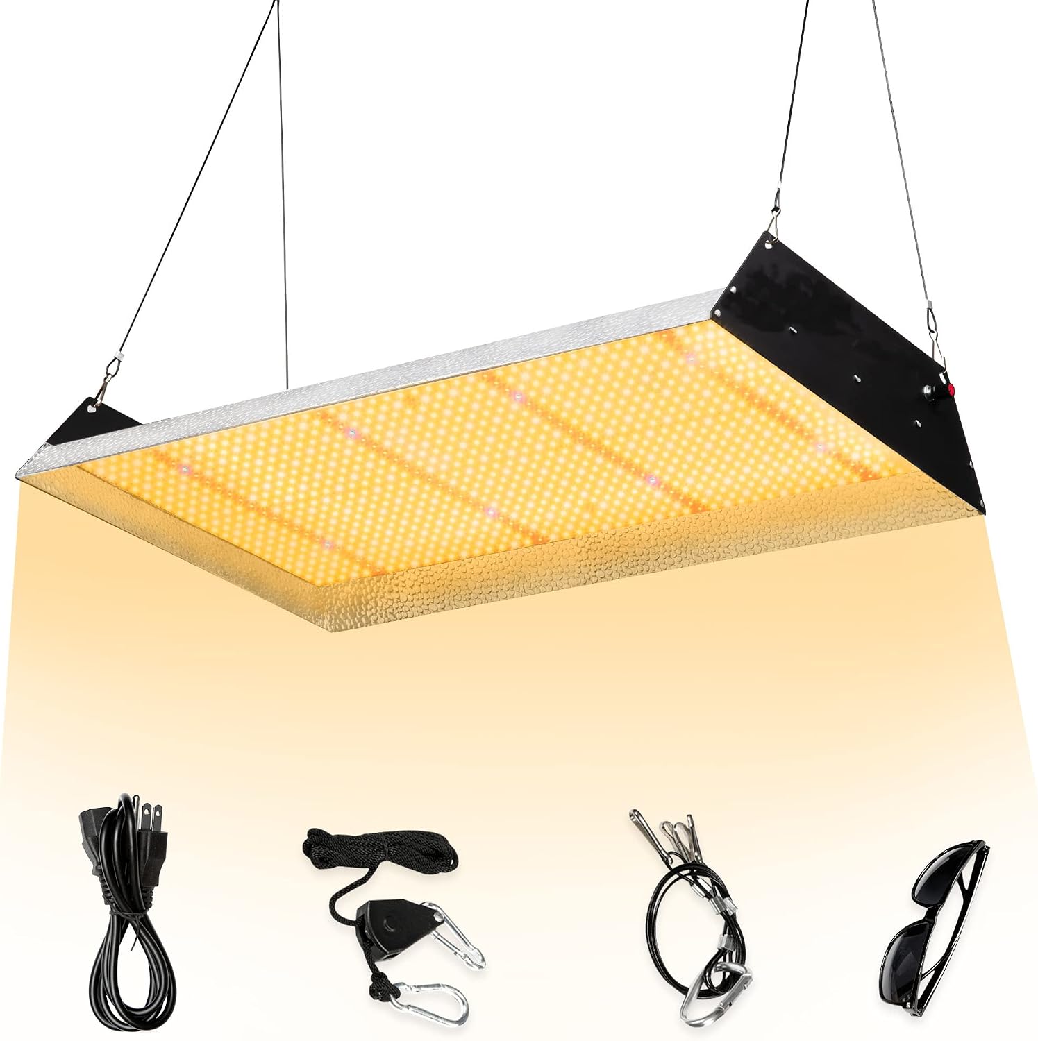 YINTATECH LED Grow Light 4000W 7X7ft Coverage LED Grow Lights with 2304PCS Samsung Diodes (Incl. IR) Dimmable Sunlike 300W Full Spectrum Grow Lights for Indoor Plants Veg and Flower