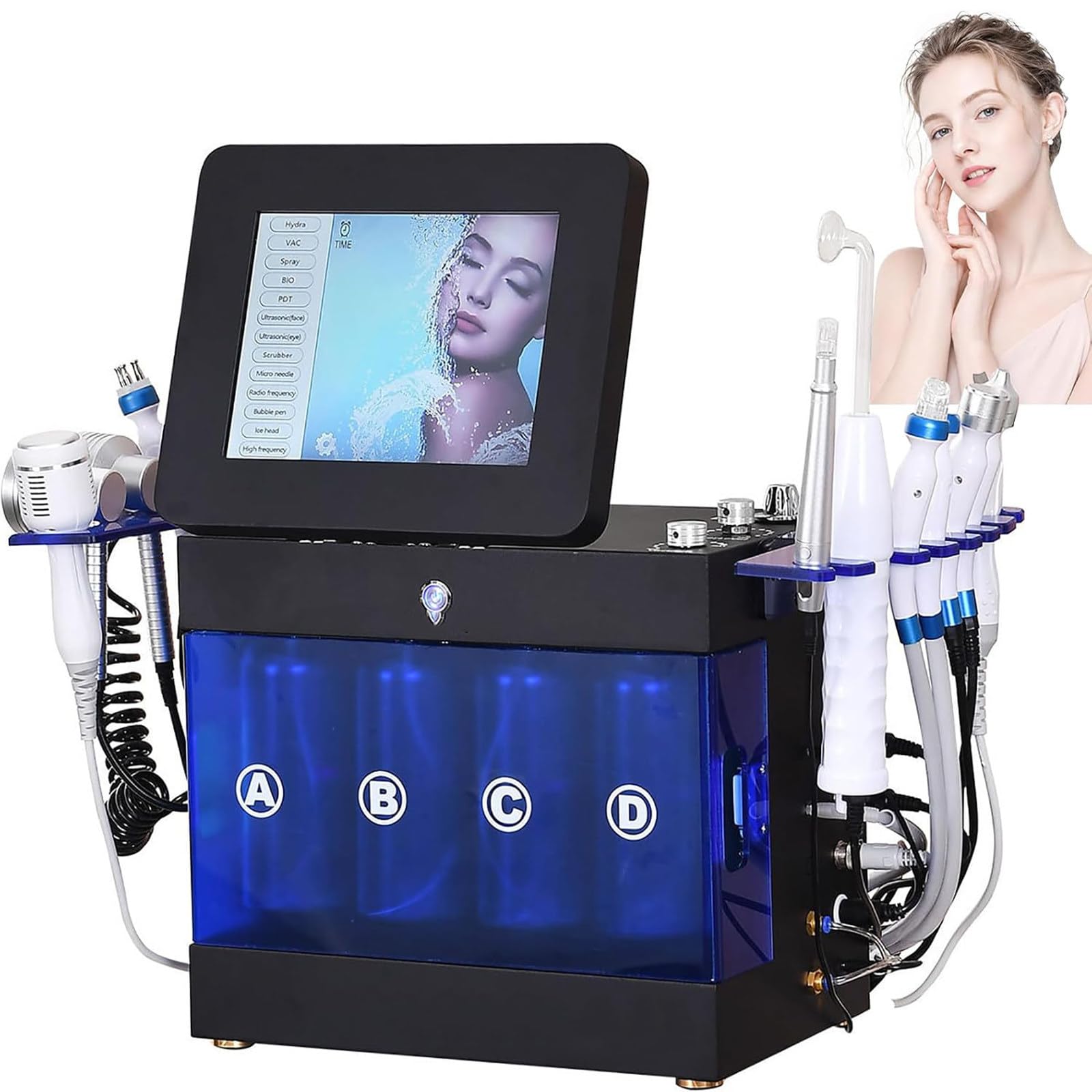 14-In-1-Wasserstoff-Sauerstoff-Gesichtsbehandlungsgerät Mit Hydrodermabrasion: Reduziert Feine Linien, Strafft Die Haut, Reinigt Porentief – Ideal Für Kosmetikstudios