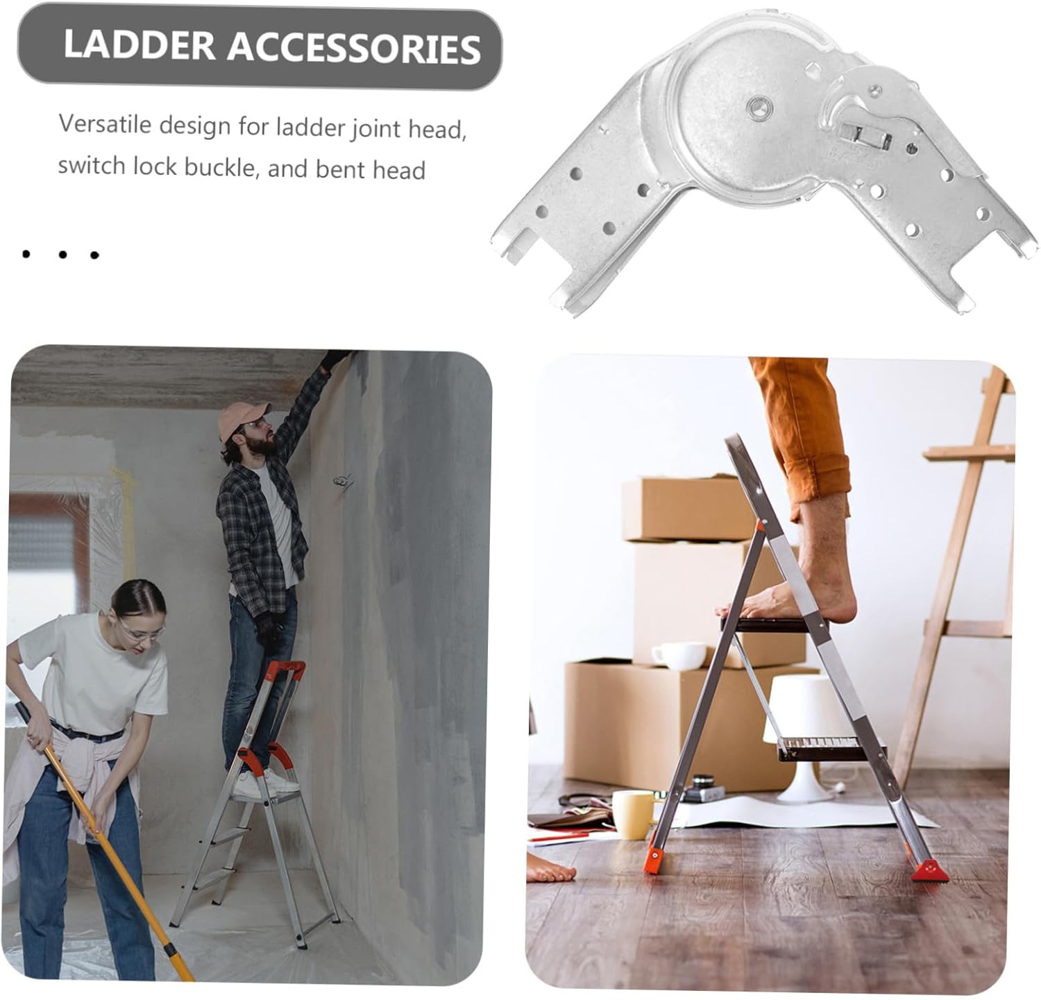 Folding Ladder Hinge Multi-Functional Lightweight Step Ladder Adapter Design for Easy Installation and Storage