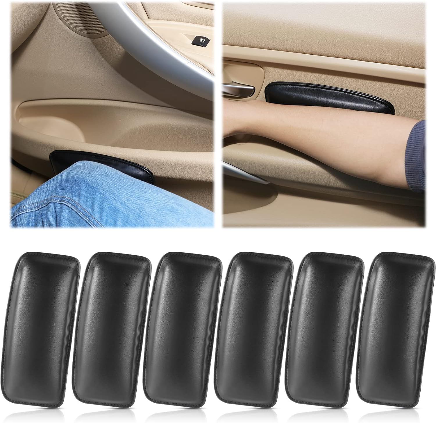6 Pack Automotive Center Consoles Knee Cushion Leather Car