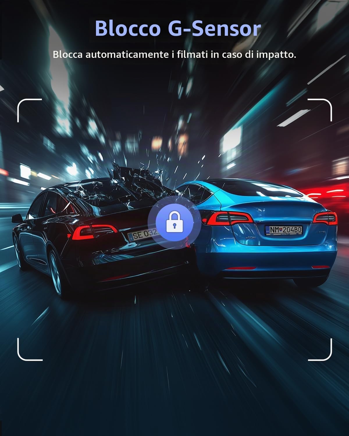 4K Dash Cam Auto con Scheda 64GB Inserita, Doppia WiFi Dashcam per Auto, 170° Grandangolo, Controllo delle App, Visione Notturna, G-Sensor, 24H Modalità Parcheggio, Registrazione in Loop