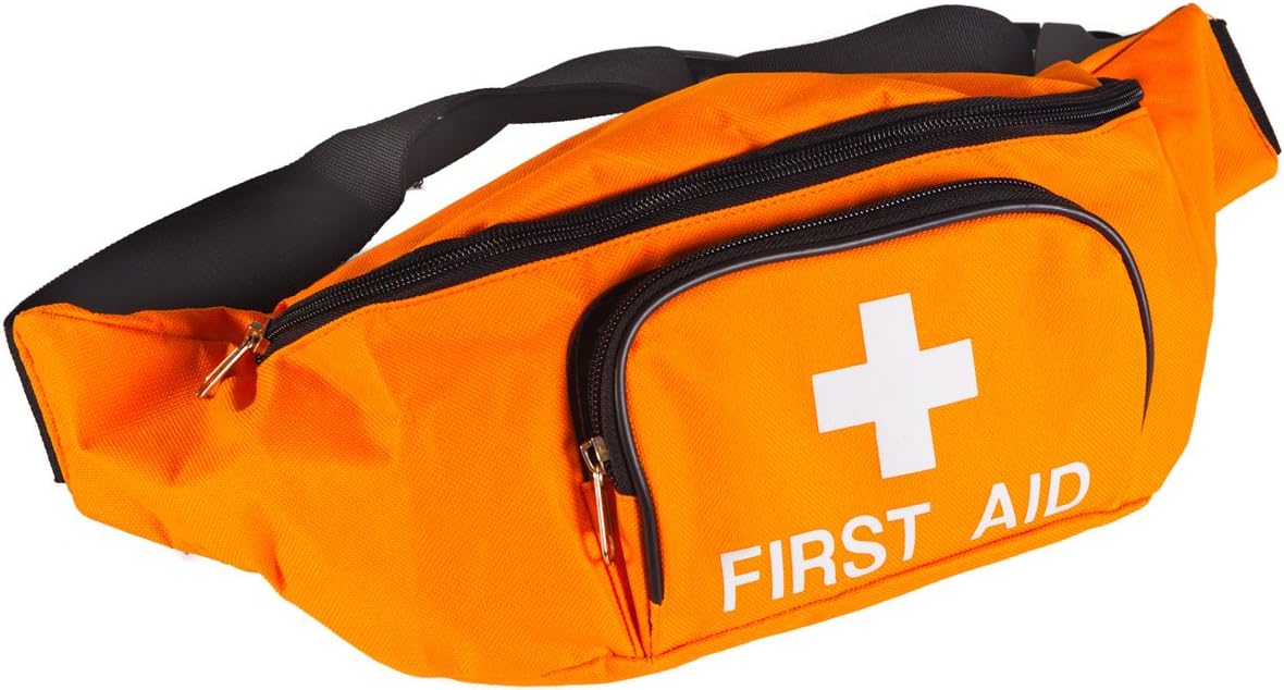 Large First Aid Bum Bag, Orange (Empty)