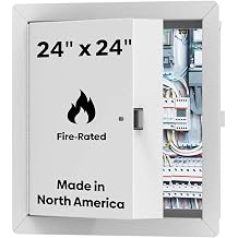 Best 24" x 24" Insulated Fire Rated Metal Access Panel - Insulated Wall Access Door with Flange, 3-Hour Rated, 20-Gauge Galvanneal Steel, LEED Compliant, BA-FRI