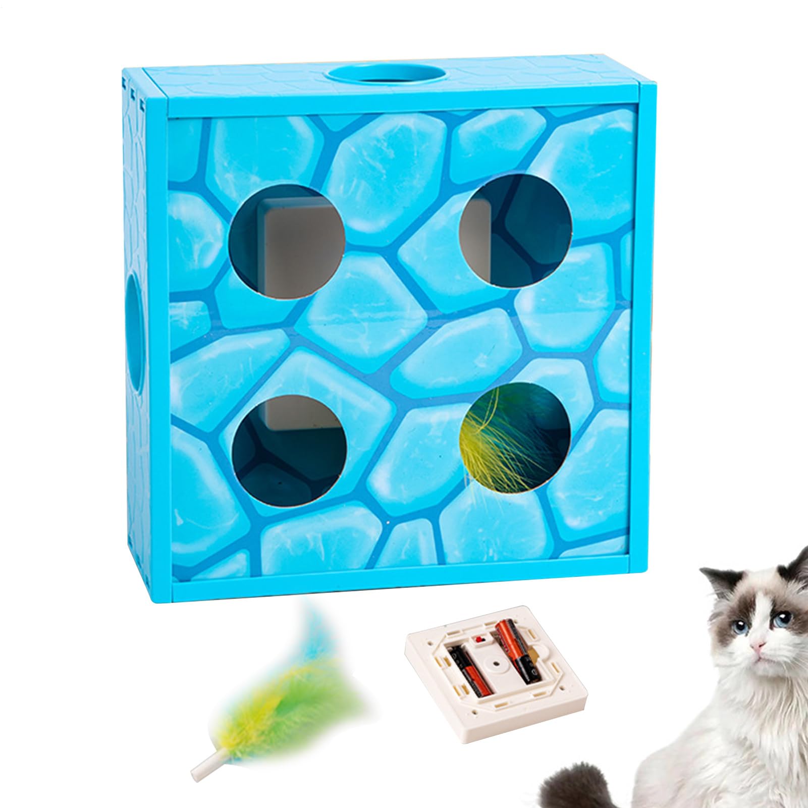 Boîte de puzzle pour chat rotatif automatique et jeu interactif intérieur
