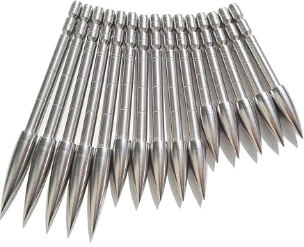 12 Pcs Archery Field Points Insert Points Target Practice Bullet Points | for ID 4.2mm Shaft 100/120/150/200 Grain
