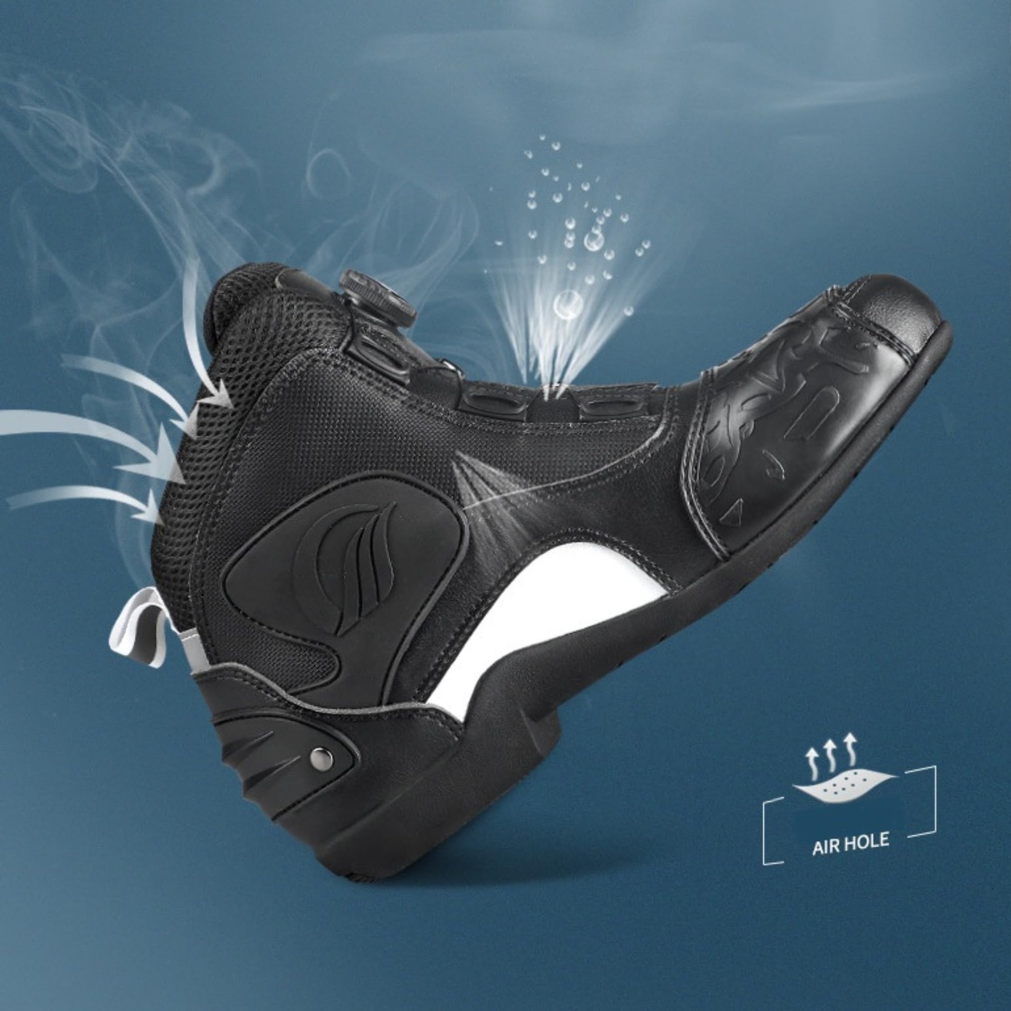 Scarpe da Moto per Uomo e Donna con Protezioni – Stivali Motociclisti Chiusura Rapida, Antiscivolo, Resistenti e Comode