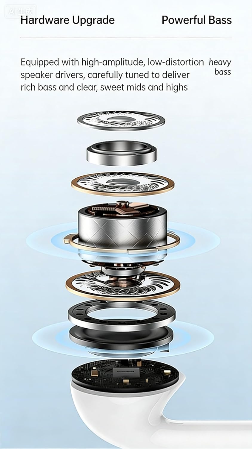 Maine Wireless Earbud Sports Headphones with Over-Ear bass, Wired with Microphone, Game-Playing Headphones with Type-C Interface, Universal Model for Wholesale. (10)