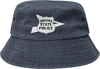 Indiana State Police 03 Vintage Washed Outdoor Protection Fisherman Hats