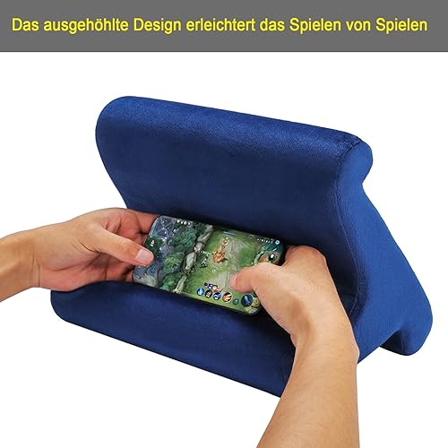 Miniatura 10 de Soporte de almohada para tablet, soporte para tablet, soporte para tableta para cama con 3 ángulos de visión, compatible con todas las tabletas,