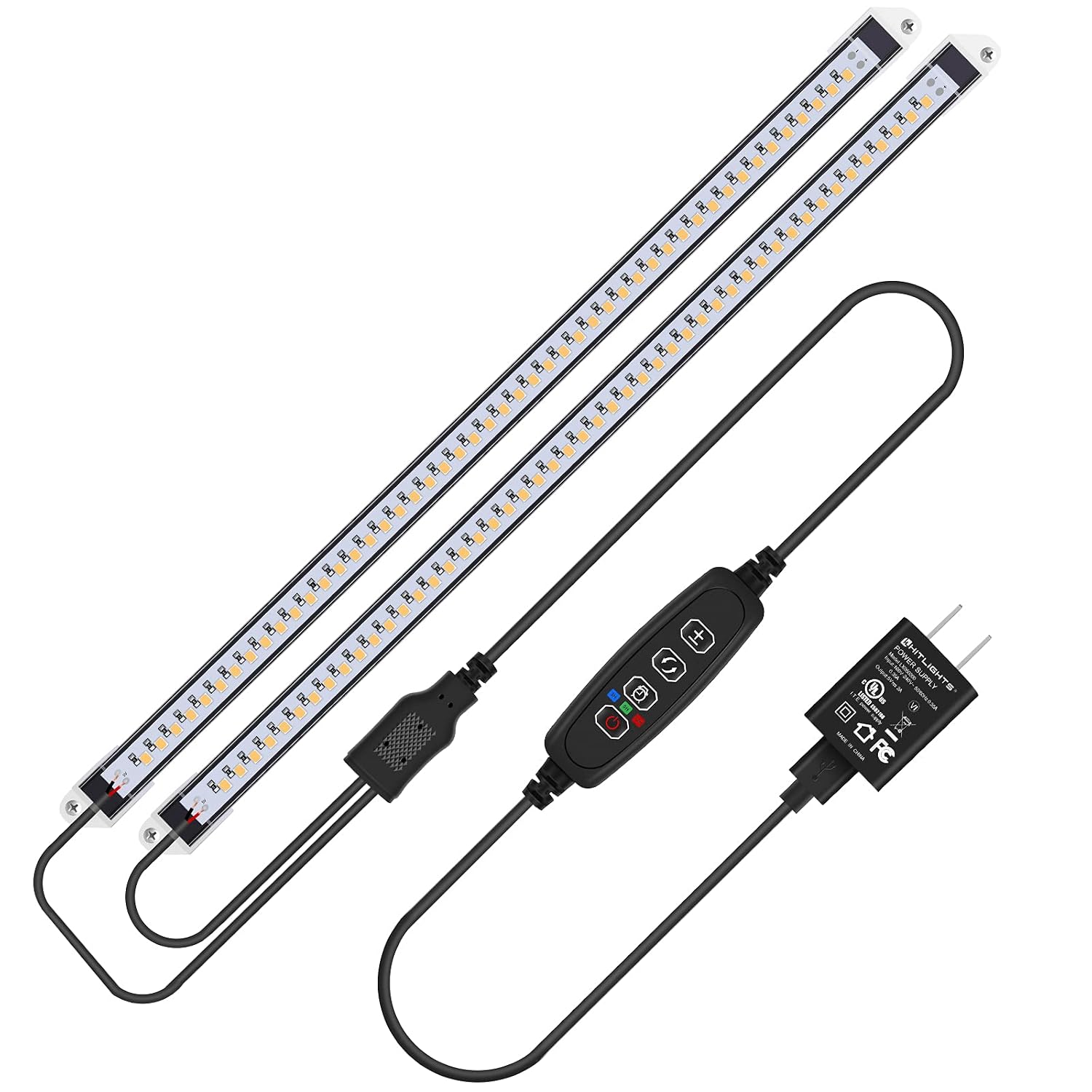 LED Grow Lights, HitLights Full Spectrum Plant Grow Light Strips for Indoor Plants with Auto ON & Off Timer, 96 LEDs, 10 Dimmable Levels Sunlike Grow Lamp for Gardening Hydroponics Succulent