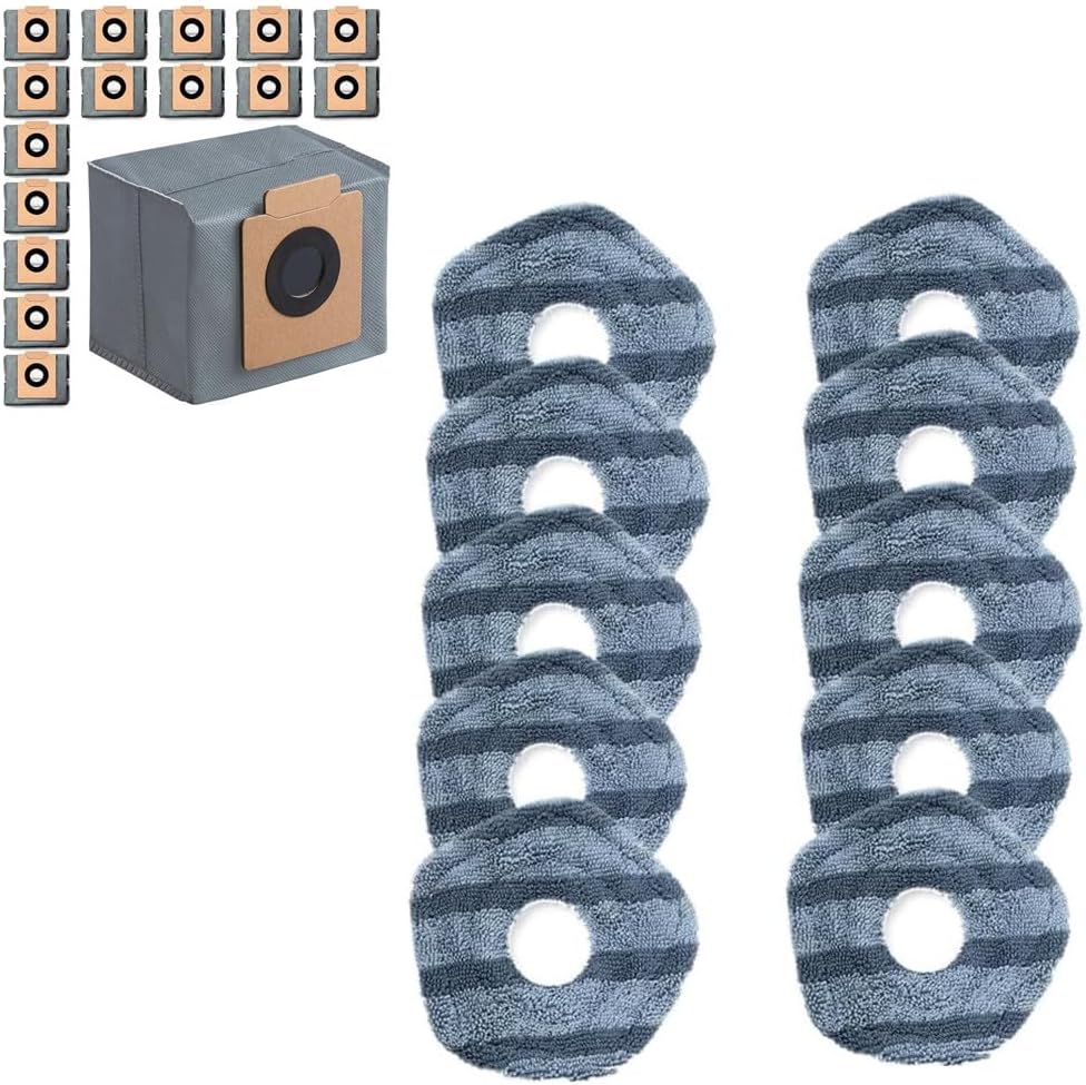 X10 Pro Replacement Parts Fit for Eufy X10 Pro Omni, X8 Pro Vacuum Cleaner, Dust Bags (15+10 Pack)