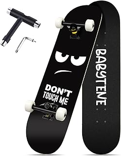 プロスケートボード 31インチ スケボー skateboard スケート スケボー 子供 大人 プロフェッショナル 初心者 コンプリート ABEC-11 95Aホイール 高精度 8 ティアデッキ 漫画 滑板 - スケボー と Tツール付き