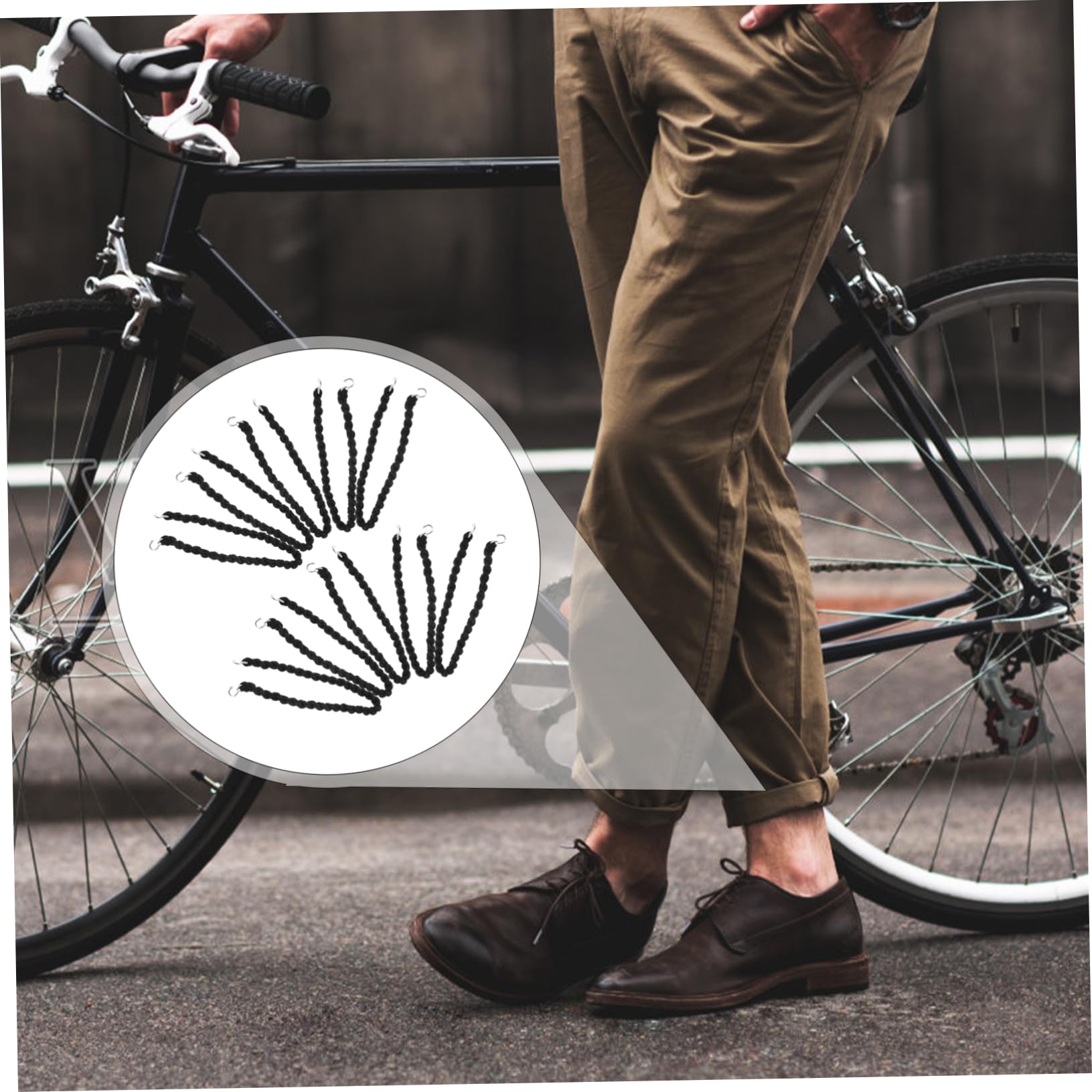 LIOOBO Elastische Leggings Bein Elastik Fesselriemen Befestigung Oberschenkel Stretch-knöchelriemen Elastische Knöchelriemen Hosenträger Nylon