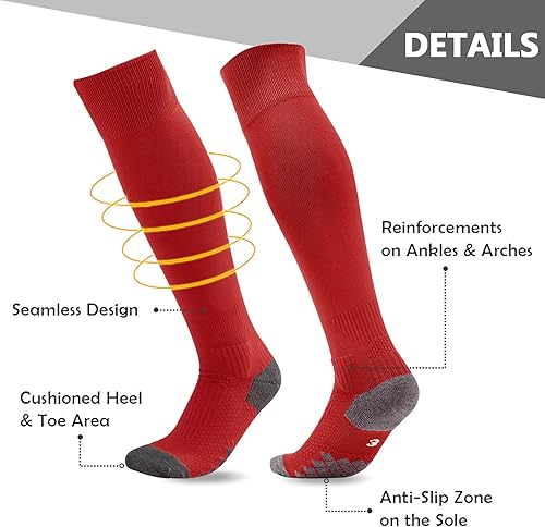 Miniatura 2 de Northdeer Calcetines de fútbol para jóvenes, calcetines de béisbol para fútbol, sóftbol, mujeres, jóvenes, adultos, hombres, sobre la pantorrilla,