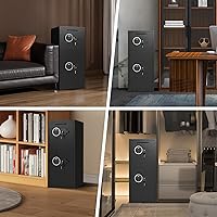 Vista 8 de Caja fuerte grande de 7.0 pies cúbicos, impermeable, resistente al fuego, con función de silencio y luz LED, teclado digital, caja fuerte