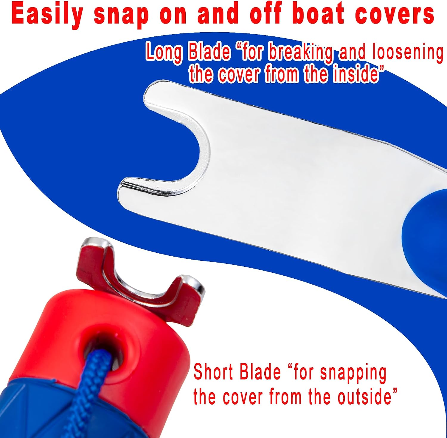 Richcat Top-Snapper Tool for Boat Canvas Snaps,Boat Cover Snap Release Tool,Prevent Canvas from Tearing