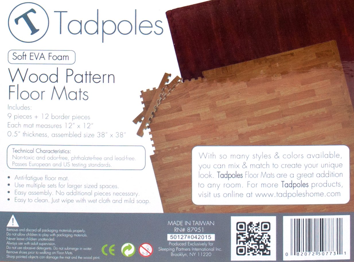 Tadpoles Natural Wood Grain Playmat Set
