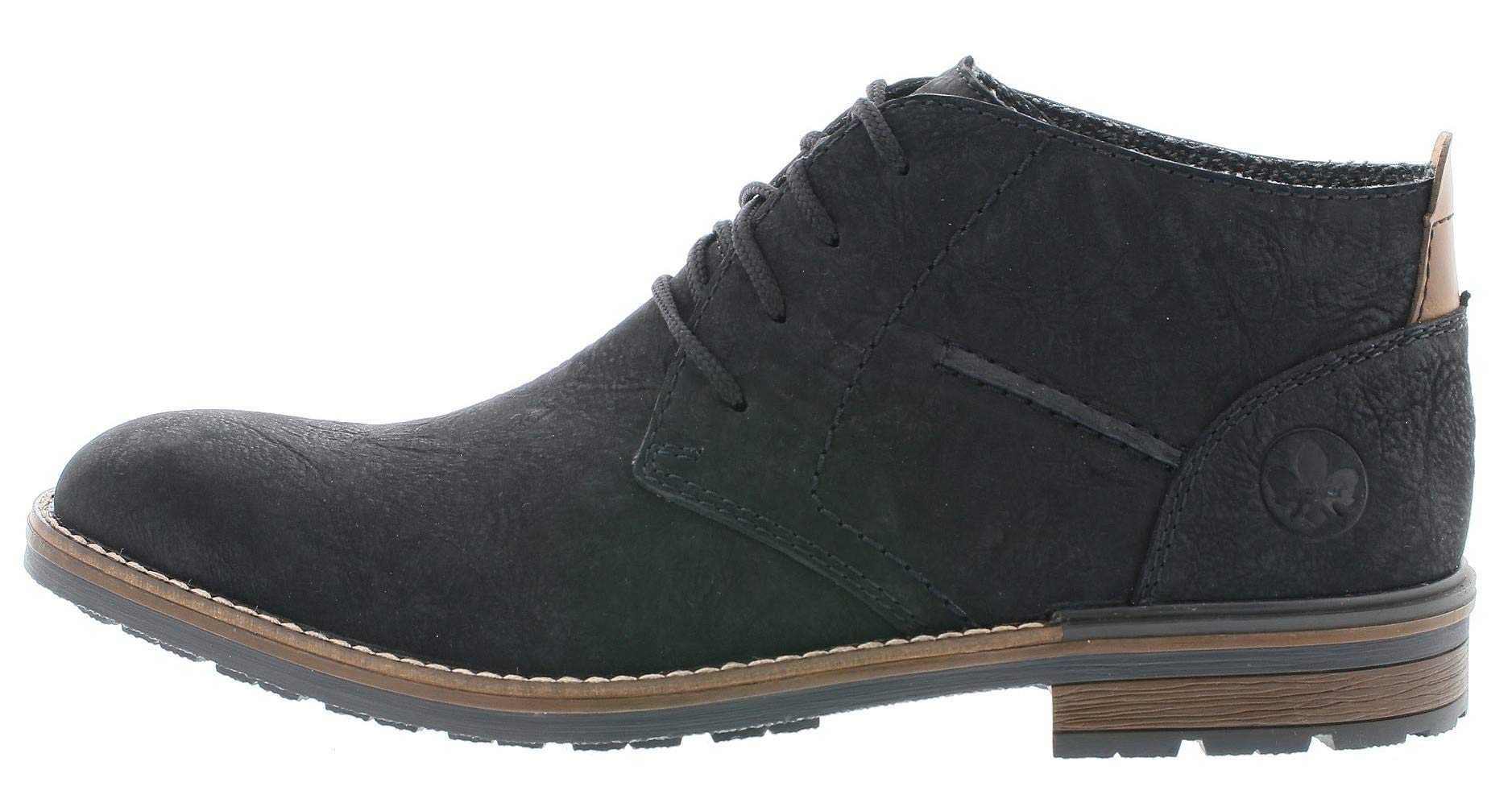 Rieker Men Ankle Boots 33640, Men´s Lace-up ankle boot, Black Mahogany 00, 8.5