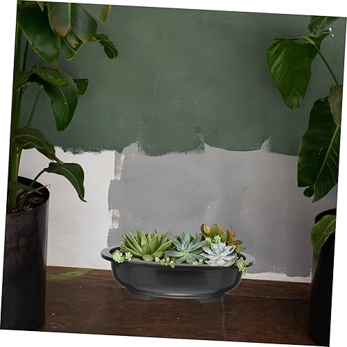 Miniatura 7 de Outanaya Maceta de bonsái, macetas decorativas grandes para bonsái, macetas decorativas para plantas de interior, macetas redondas para jardín,