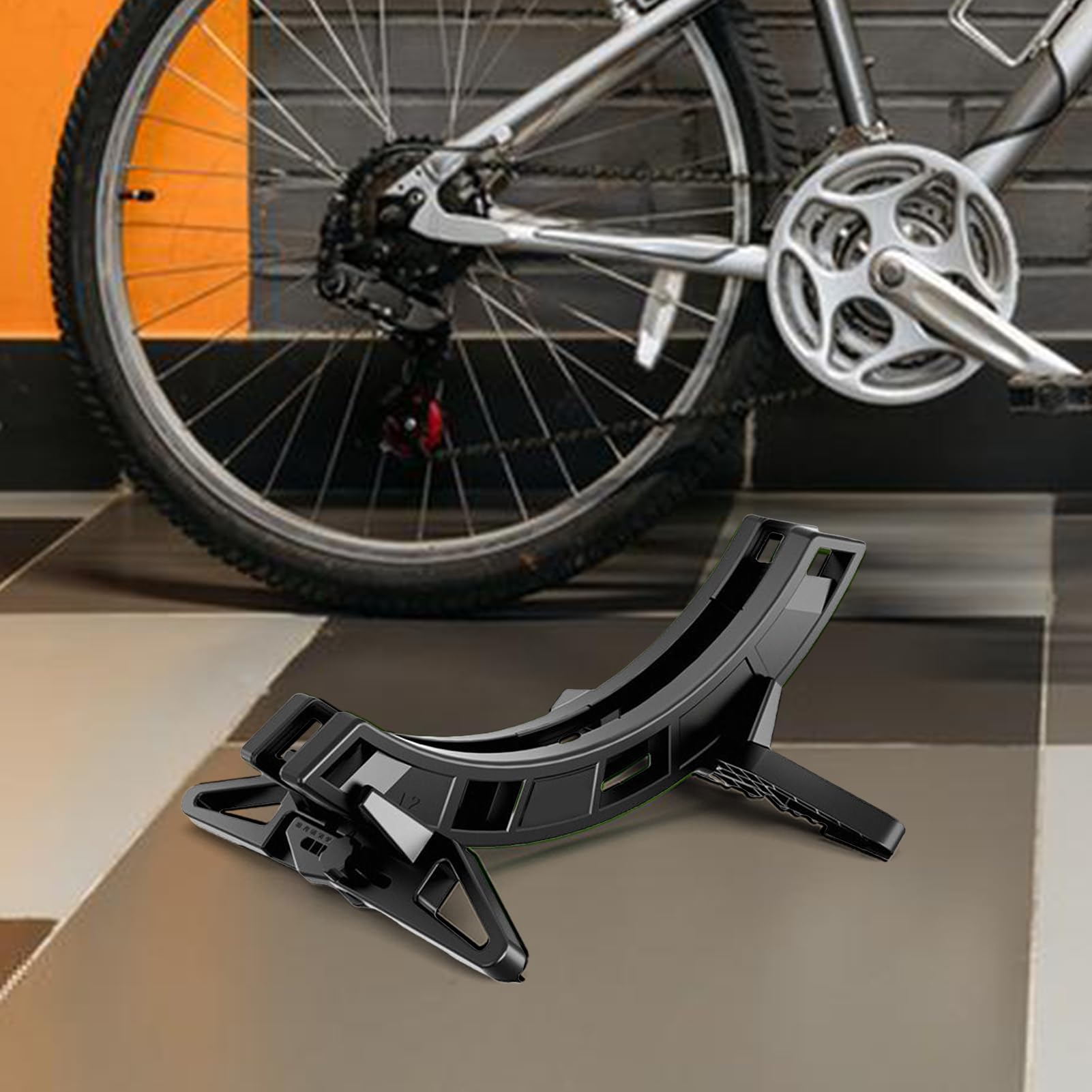 Soporte De Bicicleta De Piso - Estacionamiento De Bicicleta | Soporte De Scooter Ajustable | PORTHIP De Motocicletas Portátiles Para Garaje, Piso, Interior, Balcón, Tiendas, Bicicletas, Al Aire Libre