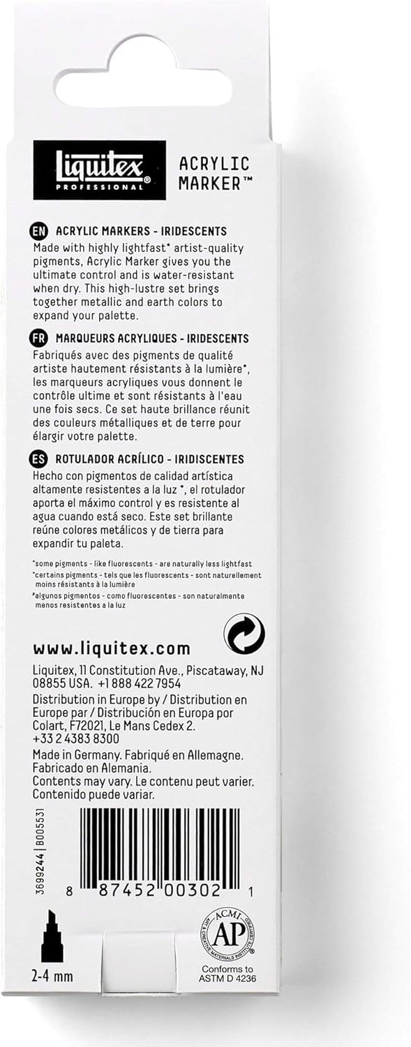 Liquitex Professional Paint Marker Set, 3 Piece, Iridescents